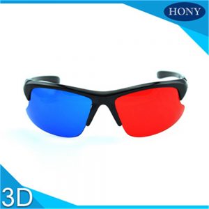 3d glasses plastic red and blue