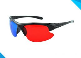3d glasses plastic red and blue