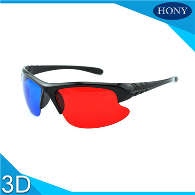 3d glasses plastic red and blue