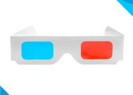 double layer cardboard red cyan 3d glasses