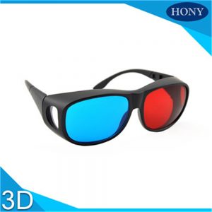 plastic red cyan glasses with pet material