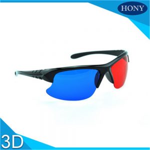 plastic 3d glasses red and blue