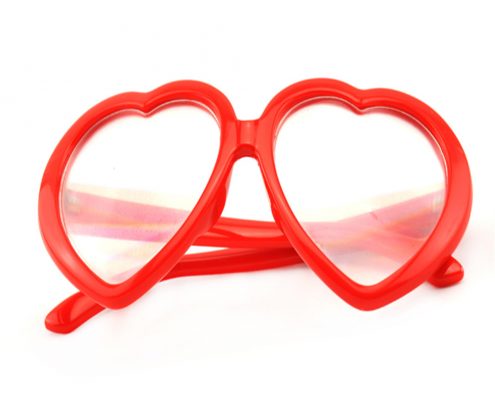 christmas heart shape glasses