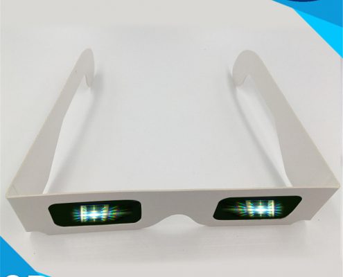 clear diffraction lens cardboard glasses