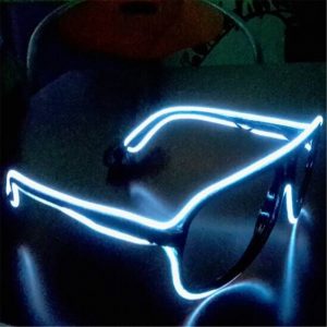 blue el wire plastic glasses