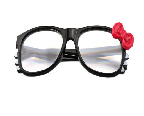 plastic kitty rainbow glasses