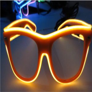 orange el wire rainbow glasses