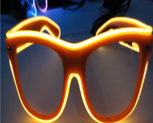 orange el wire rainbow glasses