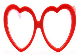 plastic fireworks glasses heart shape