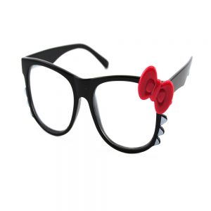 plastic kitty clear glasses