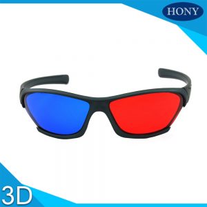 plastic 3d glasses red and blue
