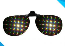 plastic rainbow diffraction clip on style