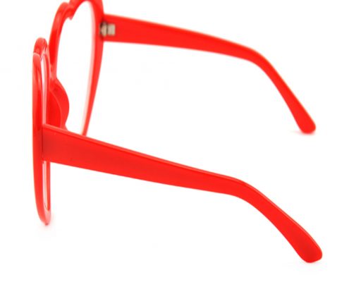 red heart rainbow plastic glasses