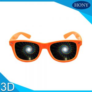 sprial diffraction glasses orange