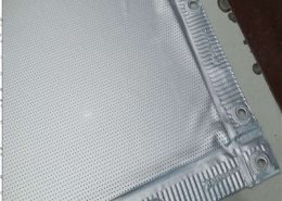 perforated silver 3d screen