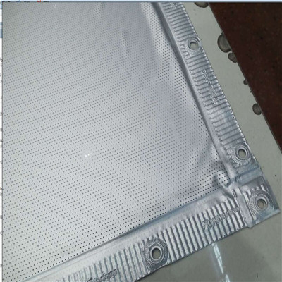 perforated silver 3d screen