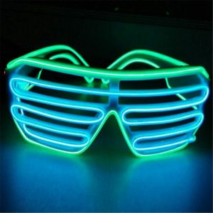 plastic shutter el wire glasses