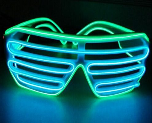 plastic shutter el wire glasses